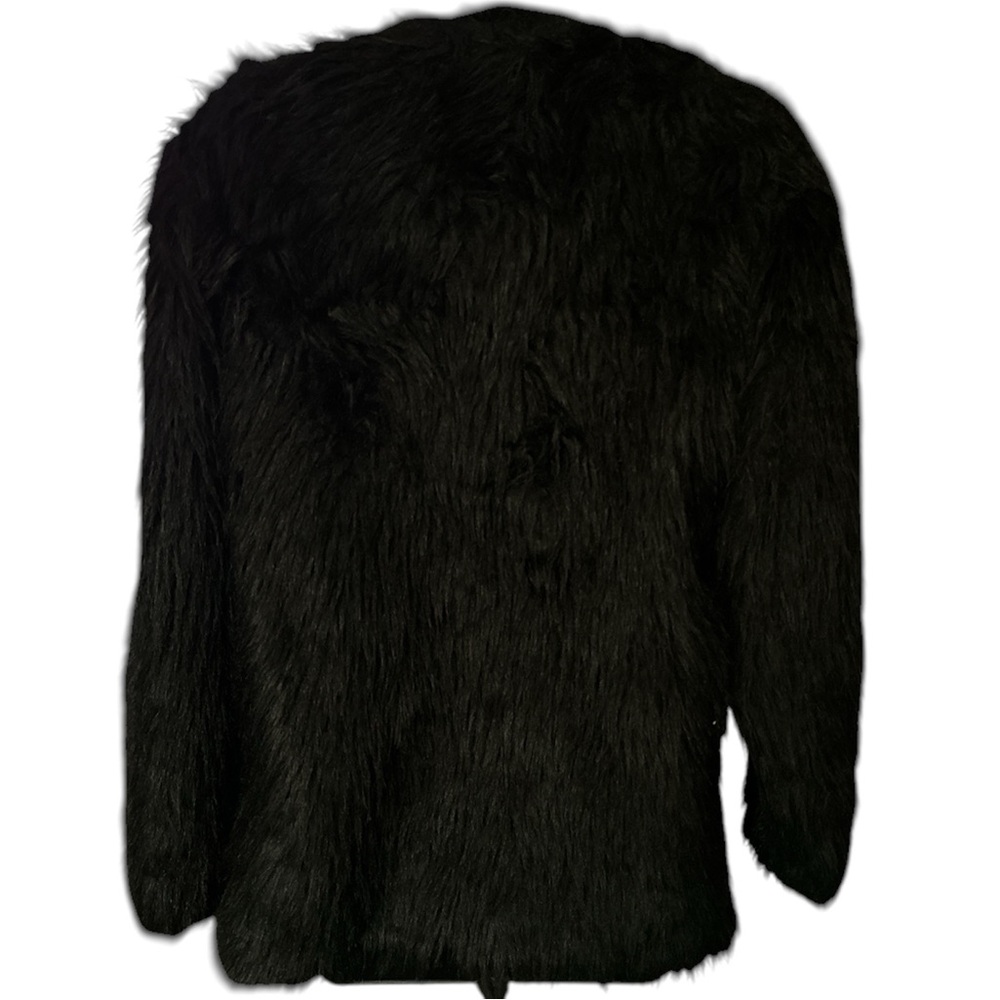 Luxurious Women’s Black Faux Fur Coat - Picture 6 of 6
